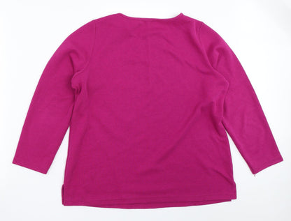 Womens UK Size M Preworn Purple Pullover Jumper