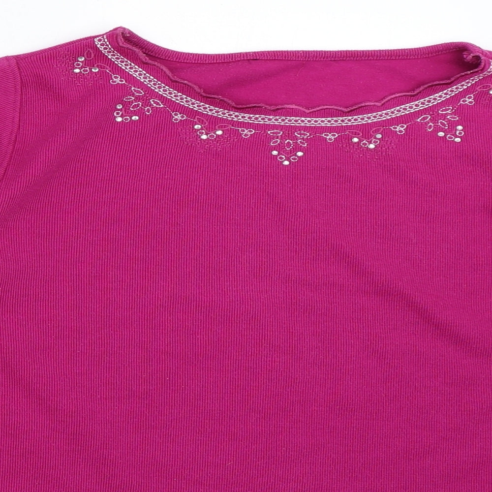 Womens UK Size M Preworn Purple Pullover Jumper