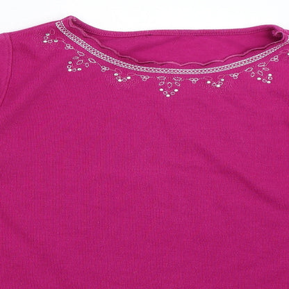Womens UK Size M Preworn Purple Pullover Jumper