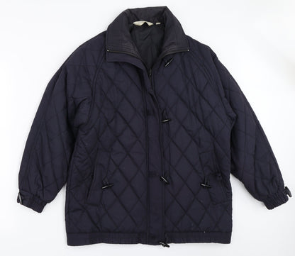 Womens UK Size 12 Sensations Blue Quilted Coat