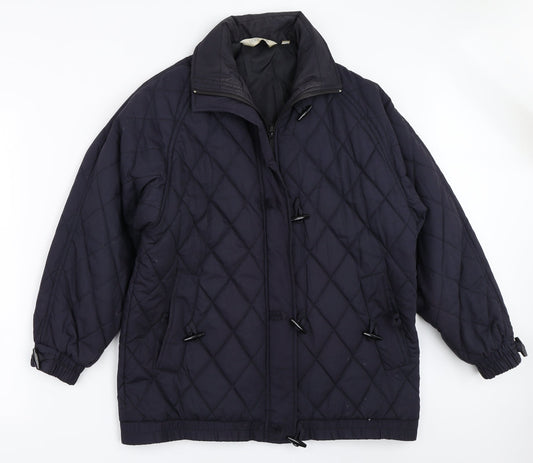 Womens UK Size 12 Sensations Blue Quilted Coat
