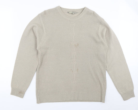 Womens UK Size L Akal Collection Beige Pullover Jumper