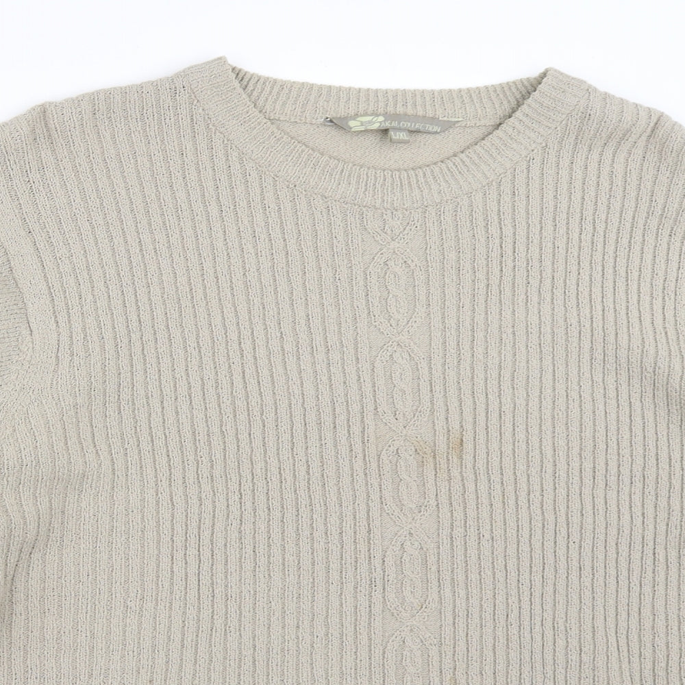 Womens UK Size L Akal Collection Beige Pullover Jumper