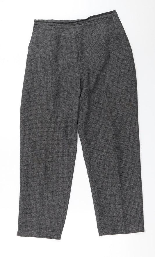 Womens UK Size 12 Preworn Regular Fit  Grey Trousers