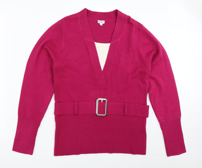 Filati Womens Pink   Pullover Jumper Size L