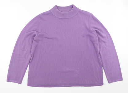 Womens UK Size L BM Purple Pullover Jumper