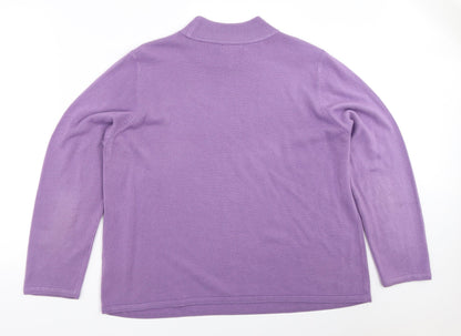 Womens UK Size L BM Purple Pullover Jumper