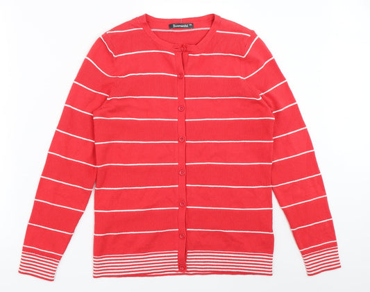 Womens UK Size XS Bonmarché Red Cardigan Jumper