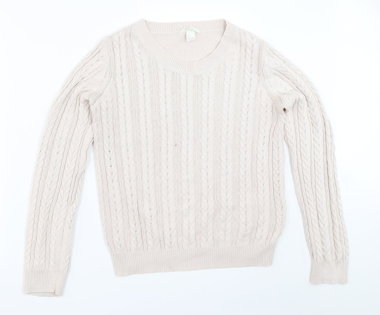 Womens UK Size S H&M Beige Pullover Jumper
