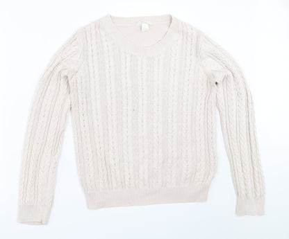 Womens UK Size S H&M Beige Pullover Jumper
