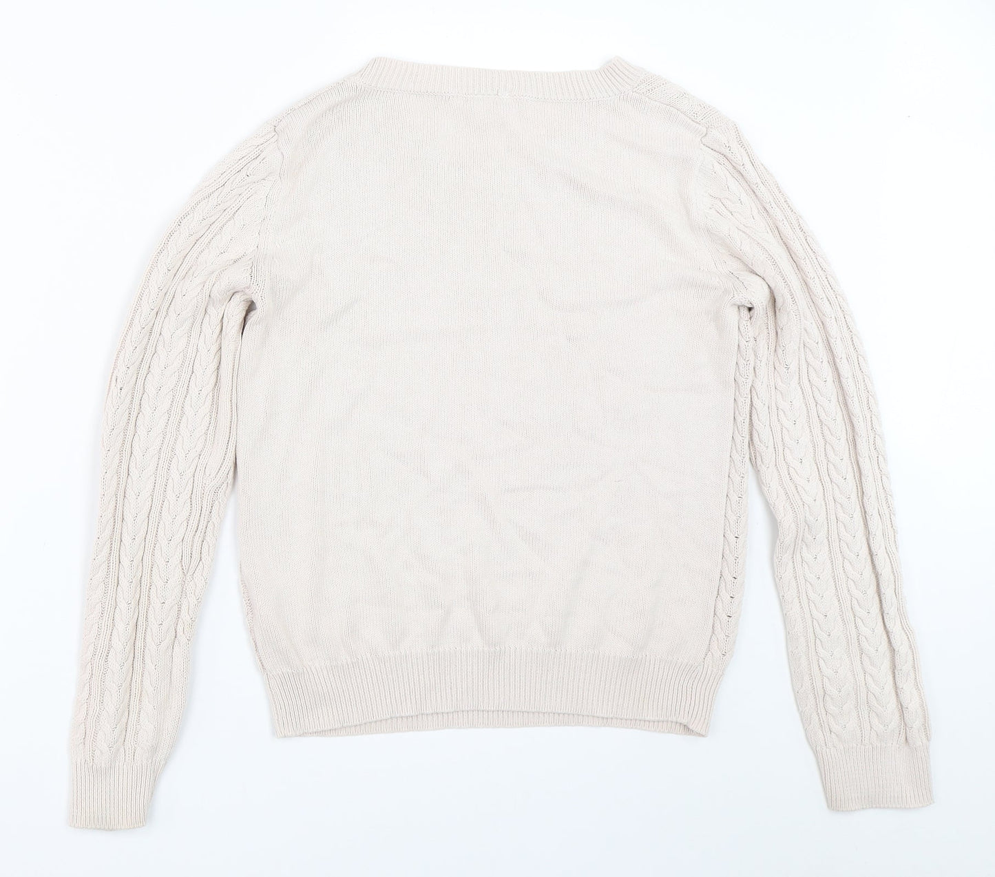 Womens UK Size S H&M Beige Pullover Jumper