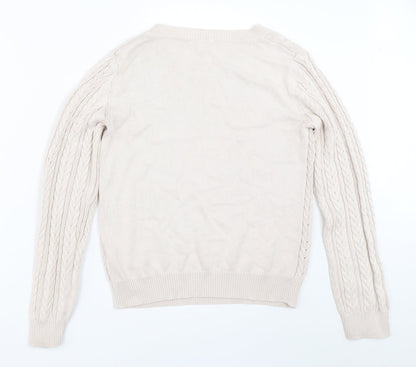 Womens UK Size S H&M Beige Pullover Jumper
