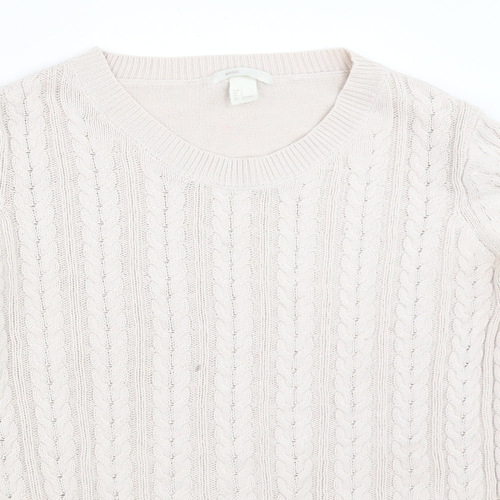 Womens UK Size S H&M Beige Pullover Jumper