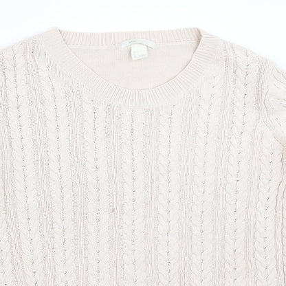 Womens UK Size S H&M Beige Pullover Jumper