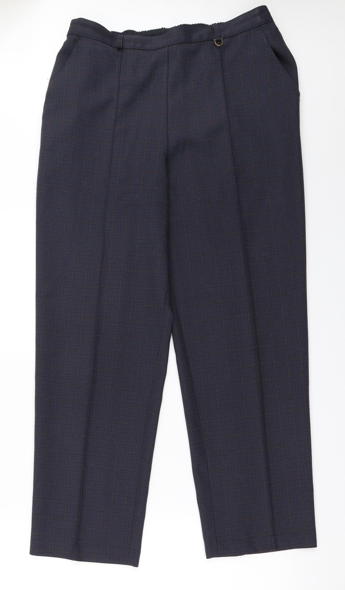 Womens UK Size 14 Marks and Spencer Regular Fit  Blue Trousers