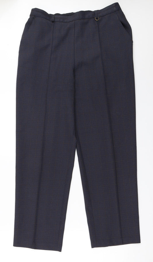 Womens UK Size 14 Marks and Spencer Regular Fit  Blue Trousers