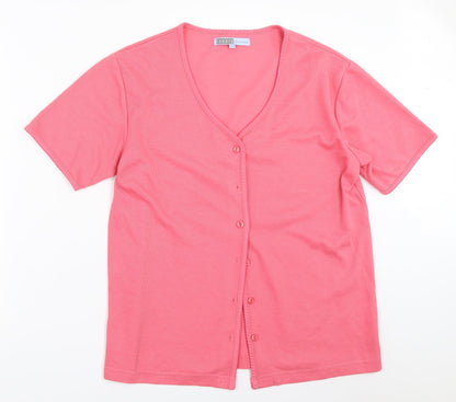 Luxury Jerseywear Womens Pink   Cardigan Jumper Size 10