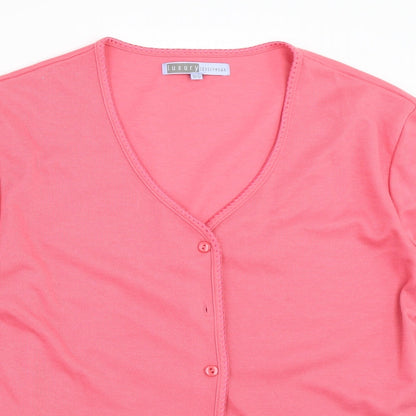 Luxury Jerseywear Womens Pink   Cardigan Jumper Size 10