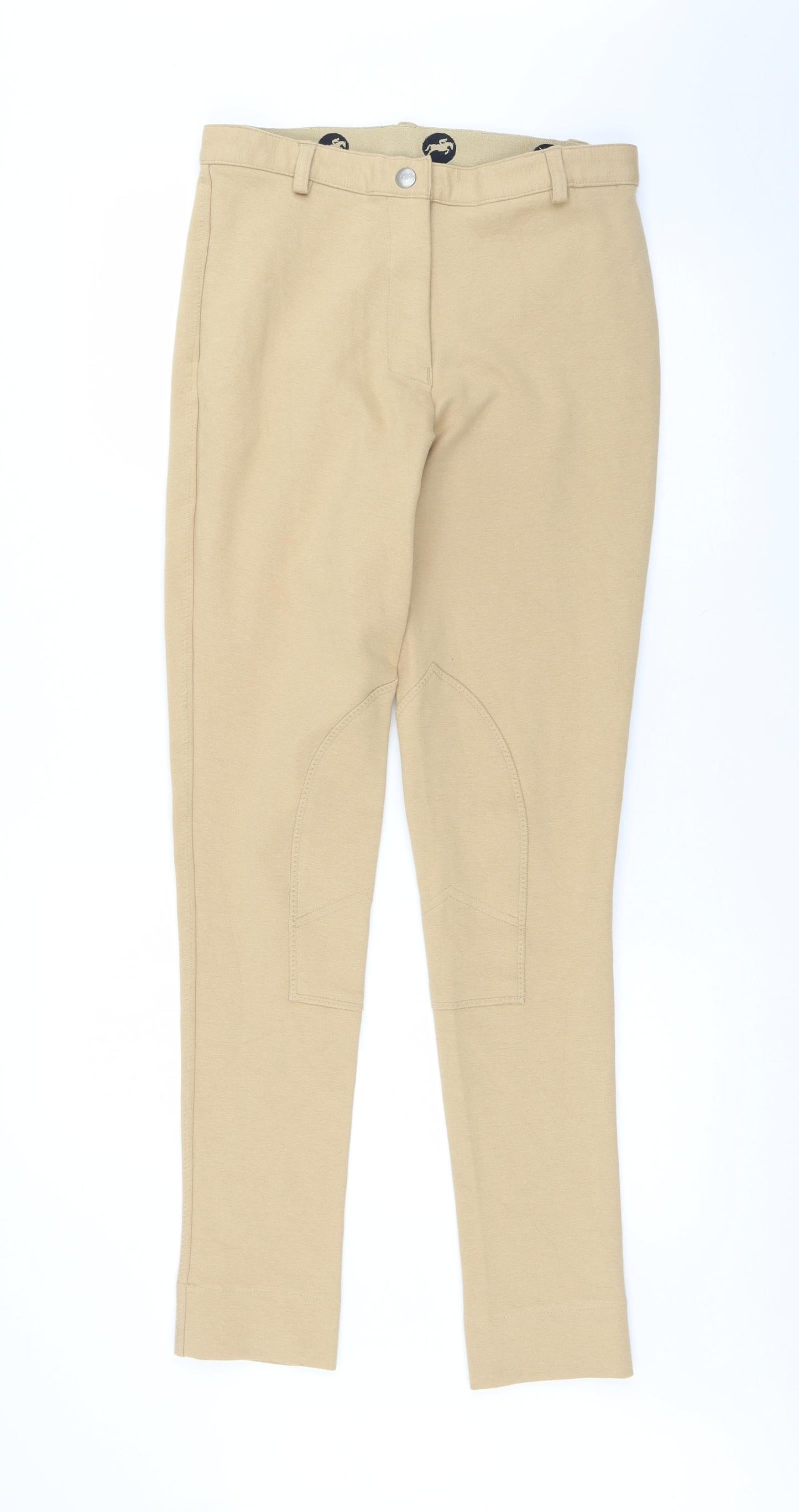 Womens UK Size 28 Preworn Regular Fit  Beige Trousers