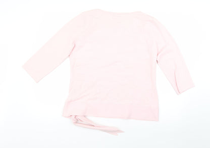 Womens UK Size L Platinum Pink Pullover Jumper
