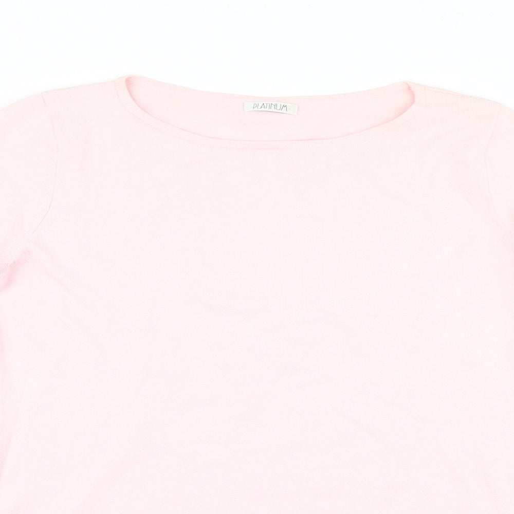 Womens UK Size L Platinum Pink Pullover Jumper