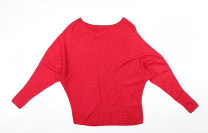 Womens UK Size 10 Marks and Spencer Red Pullover Jumper