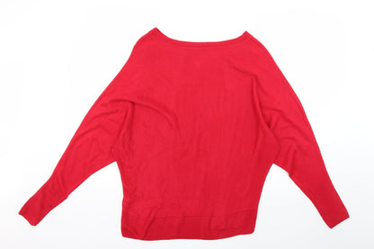 Womens UK Size 10 Marks and Spencer Red Pullover Jumper