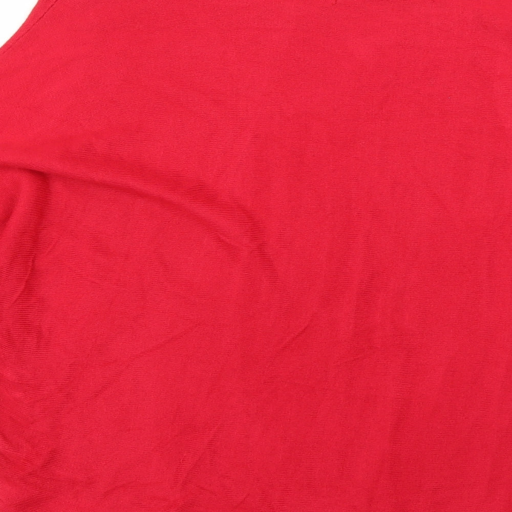 Womens UK Size 10 Marks and Spencer Red Pullover Jumper