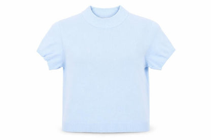 Front view of Damart women’s blue jumper, size UK 20