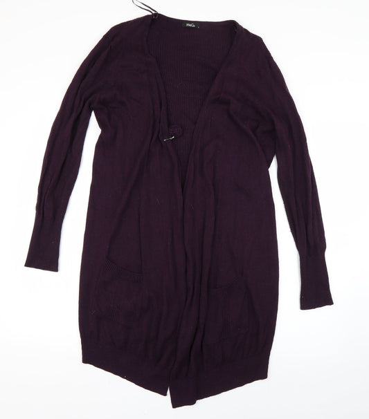 Womens UK Size S M&Co Purple Cardigan Jumper