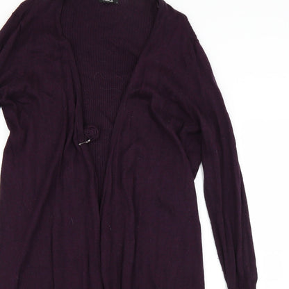 Womens UK Size S M&Co Purple Cardigan Jumper