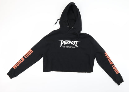 H&M Womens Black   Pullover Hoodie Size M  - Justin Bieber