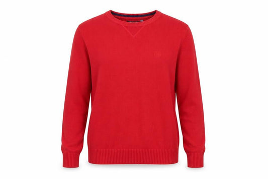 Front view of Matalan women’s red jumper, size M