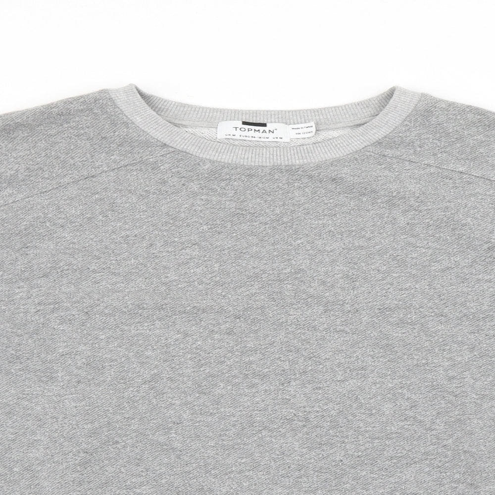 Topman Mens Grey   Pullover Jumper Size M