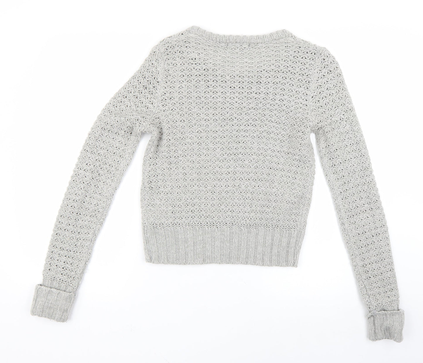 Womens UK Size S Brave Soul Grey Pullover Jumper