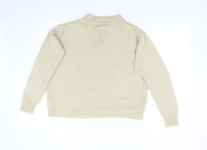 Womens UK Size M Damart Beige Henley Jumper