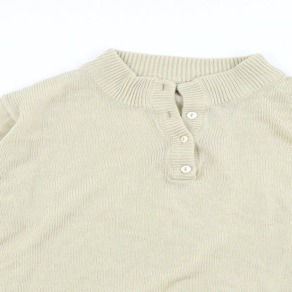 Womens UK Size M Damart Beige Henley Jumper