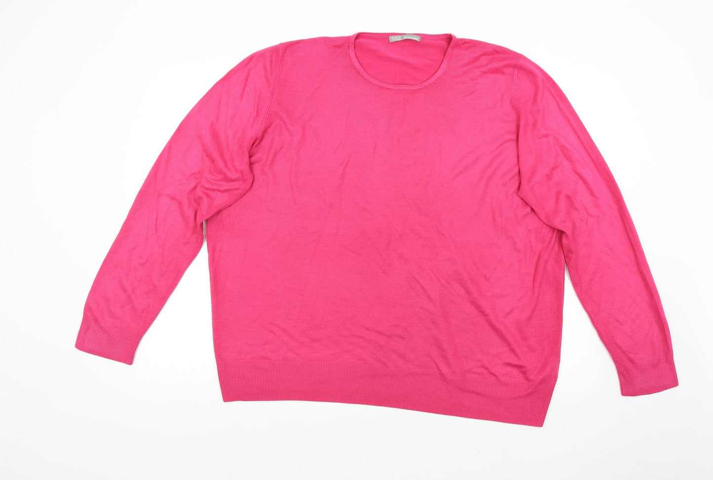 Womens UK Size 20 M&S Pink Pullover Jumper