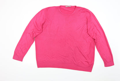 Womens UK Size 20 M&S Pink Pullover Jumper