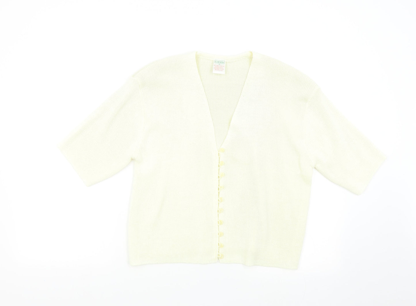 Womens UK Size M Canda Beige Cardigan Jumper