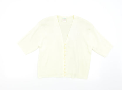Womens UK Size M Canda Beige Cardigan Jumper