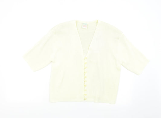Womens UK Size M Canda Beige Cardigan Jumper