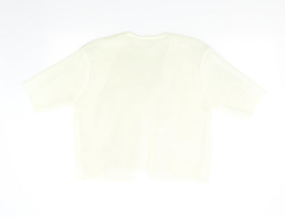 Womens UK Size M Canda Beige Cardigan Jumper