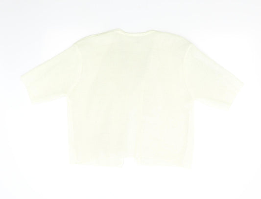 Womens UK Size M Canda Beige Cardigan Jumper