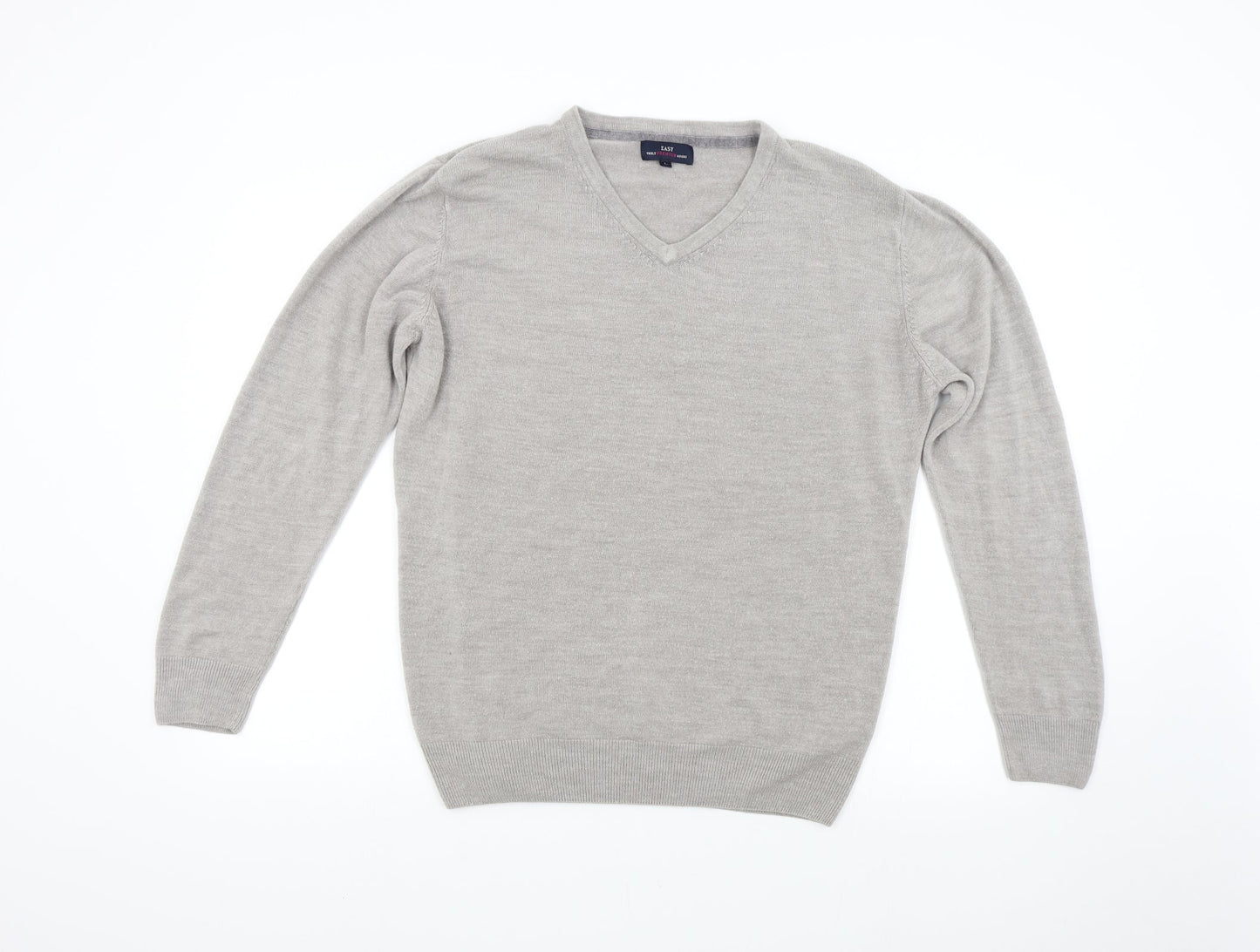 Matalan Mens Grey  Knit Pullover Jumper Size L