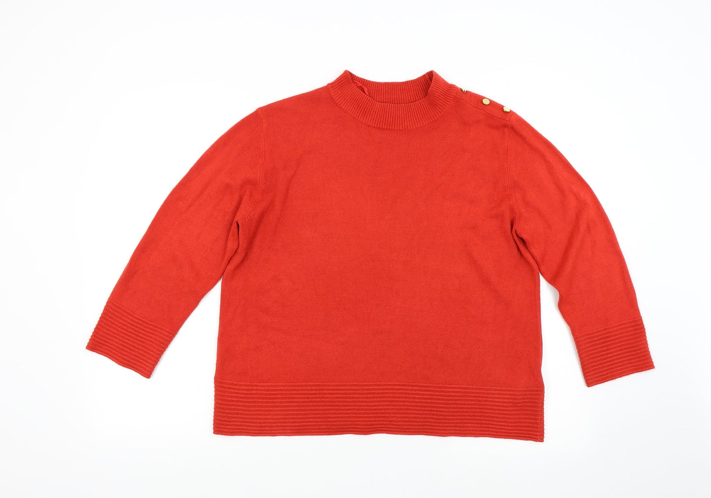 Womens UK Size 14 M&S Red Pullover Jumper