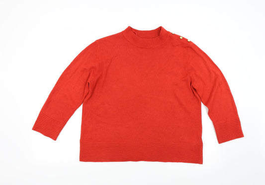 Womens UK Size 14 M&S Red Pullover Jumper