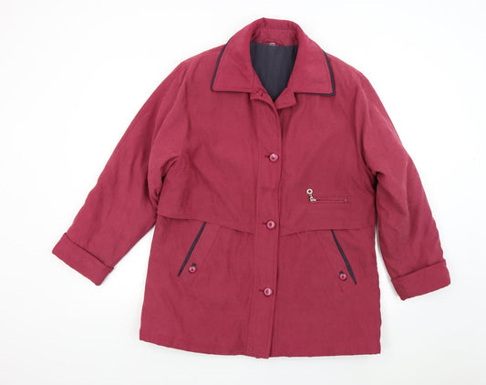 Preworn Womens Pink   Overcoat Coat Size 14