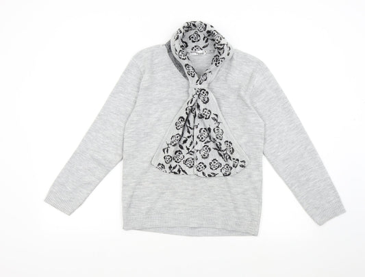 Hand to Hand Womens Grey  Knit Pullover Jumper Size S