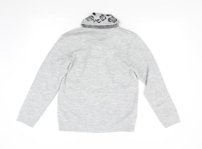 Hand to Hand Womens Grey  Knit Pullover Jumper Size S